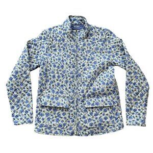 Bagatelle Collection Floral Full Zip Quilted Jacket Ditsy Cottagecore Size Small